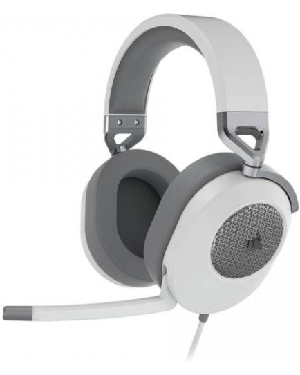 Corsair HS65 Surround Wired Gaming Headset, Dolby Audio 7.1, 20Hz - 20 kHz Frequency Response, 1.8m Cable Length, Omni Directional, 50mm Drivers, For PC / Mac / PS4/5, Xbox One, White | CA-9011271-NA Corsair HS65 Surround Wired Gaming Headset, Dolby Audio 7.1, 20Hz - 20 kHz Frequency Response, 1.8m Cable Length, Omni Directional, 50mm Drivers, For PC / Mac / PS4/5, Xbox One, White | CA-9011271-NA