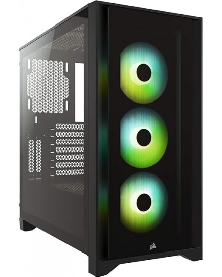 Corsair Icue 4000X Rgb Tempered Glass Mid-Tower Atx Case, Black, 52.6 | CC-9011204-WW Corsair Icue 4000X Rgb Tempered Glass Mid-Tower Atx Case, Black, 52.6 | CC-9011204-WW