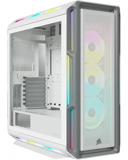 Corsair Icue 5000T Rgb Tempered Glass Mid-Tower Smart Case, White | CC-9011231-WW Corsair Icue 5000T Rgb Tempered Glass Mid-Tower Smart Case, White | CC-9011231-WW