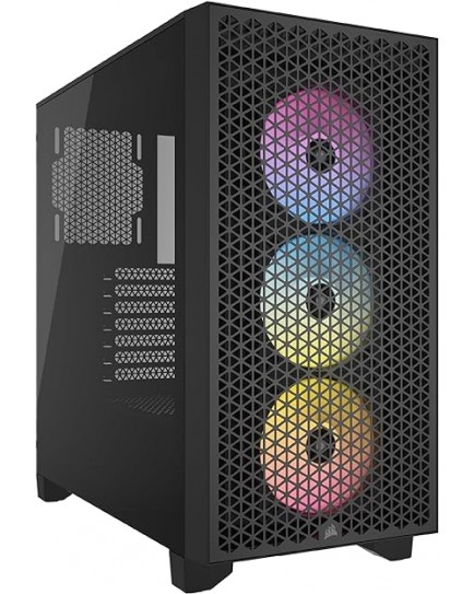 CORSAIR 3000D RGB Tempered Glass Mid-Tower, Black | CC-9011255-WW CORSAIR 3000D RGB Tempered Glass Mid-Tower, Black | CC-9011255-WW