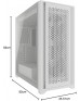 CORSAIR 5000D CORE AIRFLOW Mid Tower ATX PC Case – No Fans Included – Tempered Glass Side Panel – High-Airflow Design – Spacious Interior For Multiple 360mm Radiators – White | CC-9011262-WW CORSAIR 5000D CORE AIRFLOW Mid Tower ATX PC Case – No Fans Included – Tempered Glass Side Panel – High-Airflow Design – Spacious Interior For Multiple 360mm Radiators – White | CC-9011262-WW