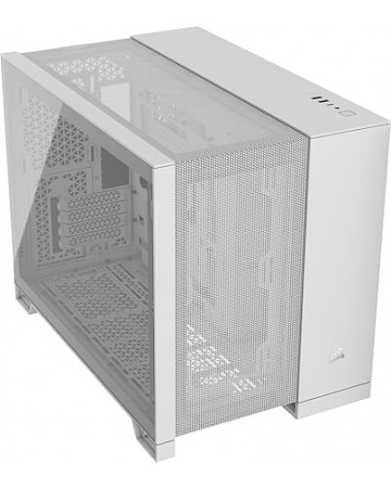 CORSAIR 2500D AIRFLOW Small-Tower mATX Dual Chamber PC Case – Tempered Glass – Reverse Connection Motherboard Compatible – No Fans Included – White|CC-9011264-WW CORSAIR 2500D AIRFLOW Small-Tower mATX Dual Chamber PC Case – Tempered Glass – Reverse Connection Motherboard Compatible – No Fans Included – White|CC-9011264-WW