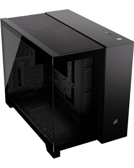 CORSAIR 2500X Tempered Glass Mid-Tower mATX PC Case – No Fans Included – Dual-Chamber Design – Wide Cooling Flexibility – Reverse Connection Motherboard Compatible – Black | CC-9011265-WW CORSAIR 2500X Tempered Glass Mid-Tower mATX PC Case – No Fans Included – Dual-Chamber Design – Wide Cooling Flexibility – Reverse Connection Motherboard Compatible – Black | CC-9011265-WW