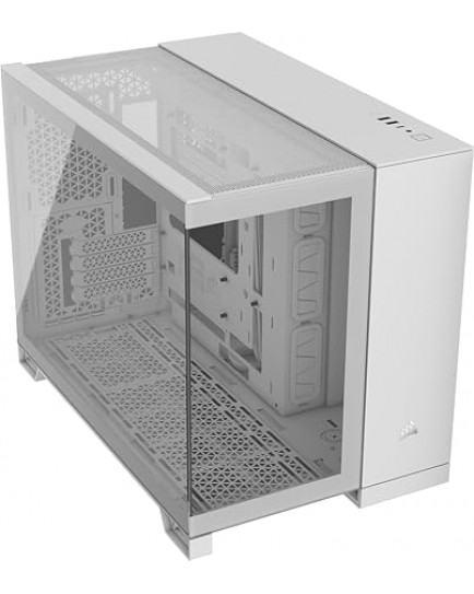 CORSAIR 2500X Small-Tower mATX Dual Chamber PC Case – Panoramic Tempered Glass – Reverse Connection Motherboard Compatible – No Fans Included – White | CC-9011266-WW CORSAIR 2500X Small-Tower mATX Dual Chamber PC Case – Panoramic Tempered Glass – Reverse Connection Motherboard Compatible – No Fans Included – White | CC-9011266-WW