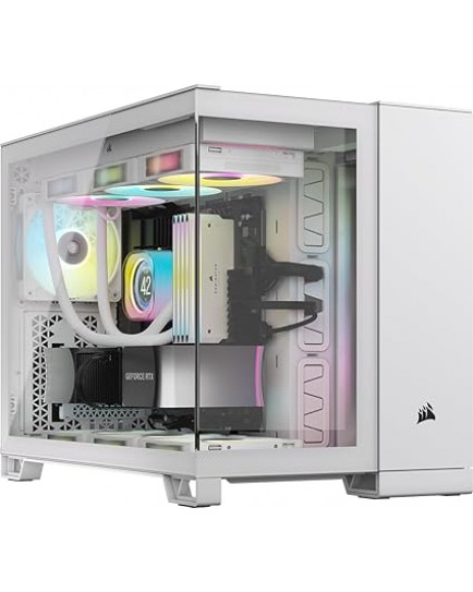 CORSAIR iCUE LINK 2500X RGB Small-Tower mATX Dual Chamber PC Case – Panoramic Tempered Glass – Reverse Connection Motherboard Compatible – 2x CORSAIR RX120 RGB Fans Included – White|CC-9011268-WW CORSAIR iCUE LINK 2500X RGB Small-Tower mATX Dual Chamber PC Case – Panoramic Tempered Glass – Reverse Connection Motherboard Compatible – 2x CORSAIR RX120 RGB Fans Included – White|CC-9011268-WW