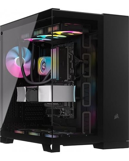CORSAIR iCUE LINK 6500X RGB Mid-Tower ATX Dual Chamber PC Case – Panoramic Tempered Glass - Reverse Connection Motherboard Compatible – 3x CORSAIR RX120 RGB Fans Included – Black | CC-9011269-WW CORSAIR iCUE LINK 6500X RGB Mid-Tower ATX Dual Chamber PC Case – Panoramic Tempered Glass - Reverse Connection Motherboard Compatible – 3x CORSAIR RX120 RGB Fans Included – Black | CC-9011269-WW