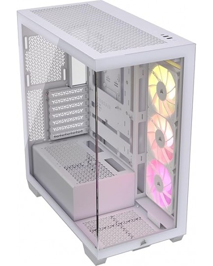 CORSAIR 3500X ARGB Mid-Tower ATX PC Case – Panoramic Tempered Glass – Reverse Connection Motherboard Compatible – 3X CORSAIR RS120 ARGB Fans Included – White | CC-9011279-WW CORSAIR 3500X ARGB Mid-Tower ATX PC Case – Panoramic Tempered Glass – Reverse Connection Motherboard Compatible – 3X CORSAIR RS120 ARGB Fans Included – White | CC-9011279-WW