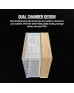 CORSAIR ATX 6500X Mid-Tower Dual Chamber PC Case - Panoramic Tempered Glass - Reverse Connection Compatible Motherboard - No Fans Included - White/Bamboo Wood | CC-9011284-WW CORSAIR ATX 6500X Mid-Tower Dual Chamber PC Case - Panoramic Tempered Glass - Reverse Connection Compatible Motherboard - No Fans Included - White/Bamboo Wood | CC-9011284-WW