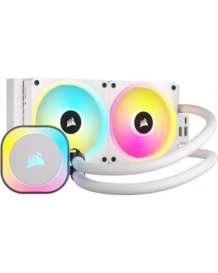 CORSAIR iCUE LINK H100i RGB AIO White, 240mm Radiator Liquid CPU Cooler | CW-9061005-WW CORSAIR iCUE LINK H100i RGB AIO White, 240mm Radiator Liquid CPU Cooler | CW-9061005-WW