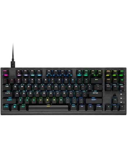 Corsair K60 PRO TKL RGB Tenkeyless Optical-Mechanical Gaming Keyboard - OPX Switch Eng Arabic Caps | CH-911D01A-AR Corsair K60 PRO TKL RGB Tenkeyless Optical-Mechanical Gaming Keyboard - OPX Switch Eng Arabic Caps | CH-911D01A-AR