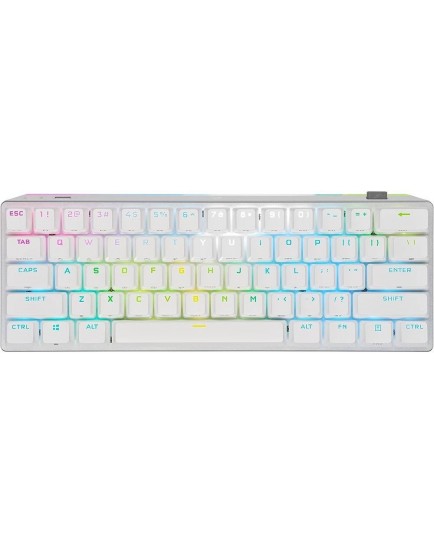 Corsair K70 RGB Pro Mini Wireless Mechanical Gaming Keyboard, Swappable Cherry MX Switches, PBT Double Shot Keycaps, For PC / Mac / Mobile / Playstation, English Layout, White | CH-9189110-NA Corsair K70 RGB Pro Mini Wireless Mechanical Gaming Keyboard, Swappable Cherry MX Switches, PBT Double Shot Keycaps, For PC / Mac / Mobile / Playstation, English Layout, White | CH-9189110-NA
