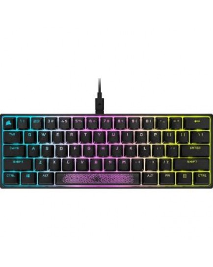 Corsair K65 RGB MINI 60% Mechanical Gaming Keyboard, Cherry MX Red Swtiches, 61 Keys, Full Key (NKRO) Keys, , Wired Connectivity, AXON Hyper-Processing Technology, Black | CH-9194010-NA Corsair K65 RGB MINI 60% Mechanical Gaming Keyboard, Cherry MX Red Swtiches, 61 Keys, Full Key (NKRO) Keys, , Wired Connectivity, AXON Hyper-Processing Technology, Black | CH-9194010-NA