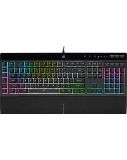 Corsair K55 RGB PRO XT RGB USB 3.0 Type-A Gaming Keyboard, Rubber Dome Switches, 16.8 Million Colors, Wrist Rest Included, IP42 Rate Protection, Wired Connectivity | CH-9226715-NA Corsair K55 RGB PRO XT RGB USB 3.0 Type-A Gaming Keyboard, Rubber Dome Switches, 16.8 Million Colors, Wrist Rest Included, IP42 Rate Protection, Wired Connectivity | CH-9226715-NA