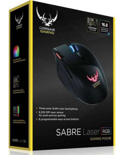 Corsair Gaming SABRE RGB Optical Gaming Mouse - Black | CH-9303011-NA Corsair Gaming SABRE RGB Optical Gaming Mouse - Black | CH-9303011-NA