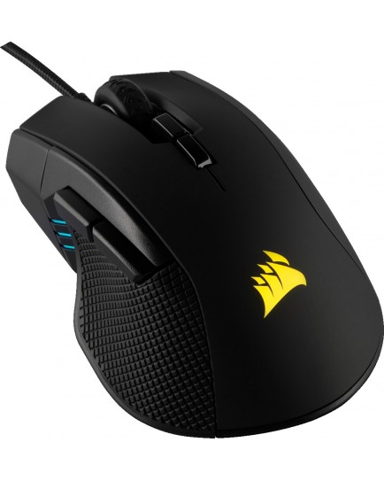 Corsair IRONCLAW RGB Wired Gaming Mouse, PMW3391 Sensor, 18,000 DPI, Omron Button Type, 7 Programmable Buttons, 1.8m Braided Fiber Cable, Black | CH-9307011-NA Corsair IRONCLAW RGB Wired Gaming Mouse, PMW3391 Sensor, 18,000 DPI, Omron Button Type, 7 Programmable Buttons, 1.8m Braided Fiber Cable, Black | CH-9307011-NA