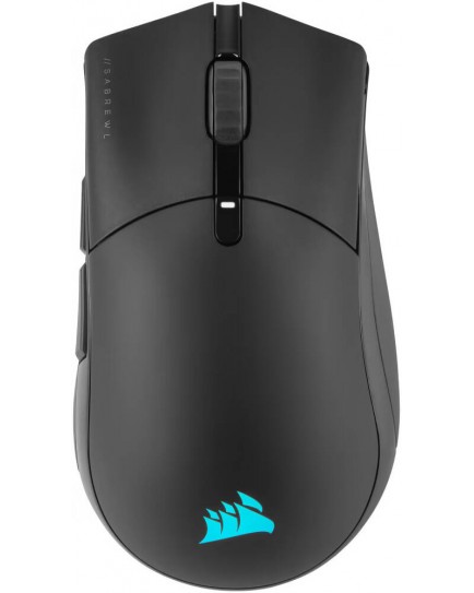 Corsair SABRE RGB PRO CHAMPION SERIES Wireless Gaming Mouse, 7 Programmable Buttons, MARKSMAN 26K Sensor, 26,000 DPI, SLIPSTREAM Technology, 1.8m Drag-Reducing Paracord Cable, Black | CH-9313211-EU Corsair SABRE RGB PRO CHAMPION SERIES Wireless Gaming Mouse, 7 Programmable Buttons, MARKSMAN 26K Sensor, 26,000 DPI, SLIPSTREAM Technology, 1.8m Drag-Reducing Paracord Cable, Black | CH-9313211-EU