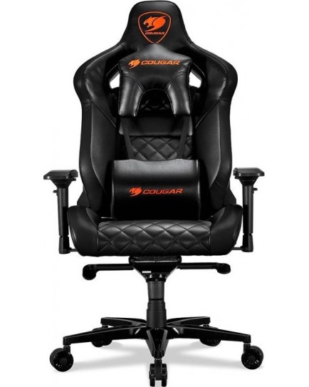 Cougar Armor Titan Gaming Chair, Premium PVC Leather, 4D Armrest, Piston Lift Height Adjustment, Up to 170° Reclining, 160kg Max Weight Capacity, Black / Orange | CG-CHAIR-ARMOR-TTN-BLK | 3MATBNXB.0001 Cougar Armor Titan Gaming Chair, Premium PVC Leather, 4D Armrest, Piston Lift Height Adjustment, Up to 170° Reclining, 160kg Max Weight Capacity, Black / Orange | CG-CHAIR-ARMOR-TTN-BLK | 3MATBNXB.0001