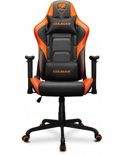 COUGAR Armor Elite Gaming Chair, Premium PVC Leather, 2D Armrest, Piston Height Adjustment, Class 4 Gas Lift Cylinder, 160° Reclining, Up to 120 Kg Max Load, Black-Orange | 3MELIORB.0001 COUGAR Armor Elite Gaming Chair, Premium PVC Leather, 2D Armrest, Piston Height Adjustment, Class 4 Gas Lift Cylinder, 160° Reclining, Up to 120 Kg Max Load, Black-Orange | 3MELIORB.0001