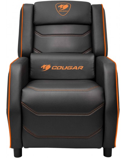 Cougar Ranger S Gaming Sofa, Side Storage Pocket, Breathable PVC Leather, Headrest Lumbar Pillow, Adjustable Design, Up to 160Kg Weight Capcity, Black/Orange | 3MRGSORB.0001 Cougar Ranger S Gaming Sofa, Side Storage Pocket, Breathable PVC Leather, Headrest Lumbar Pillow, Adjustable Design, Up to 160Kg Weight Capcity, Black/Orange | 3MRGSORB.0001