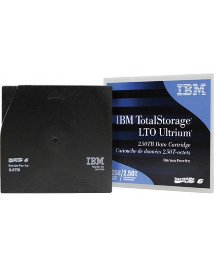 IBM LTO-6 Data Cartridge 2.5TB with label 00V7590 IBM LTO-6 Data Cartridge 2.5TB with label 00V7590