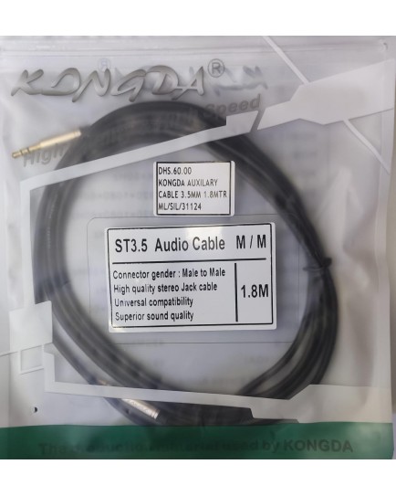 Kongda Audio cable 3.5mm 1.8m Kongda Audio cable 3.5mm 1.8m