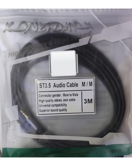 KONGDA AUDIO TO AUDIO ( AUDIO CABLE ) MALE MALE 3M