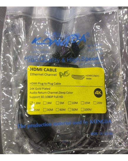 KONGDA HDMI CABLE 1.8M 4K KONGDA HDMI CABLE 1.8M 4K