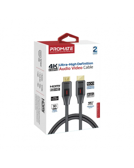 Promate Ultra-High Definition 4K@60Hz HDMI® Audio Video Cable | ProLink4K60-500 Promate Ultra-High Definition 4K@60Hz HDMI® Audio Video Cable | ProLink4K60-500