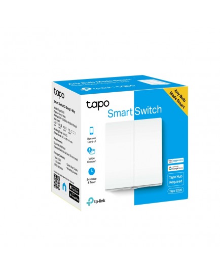 TP-LINK TAPO SMART LIGHT SWITCH 2 GANG 1 WAY - TAPO S220 TP-LINK TAPO SMART LIGHT SWITCH 2 GANG 1 WAY - TAPO S220