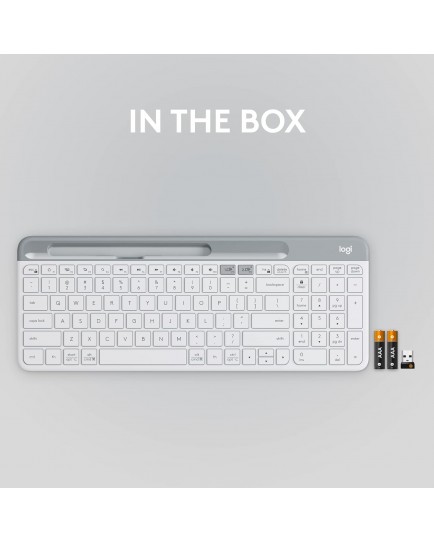 Logitech K580 Slim Multi-Device Wireless Keyboard WHITE