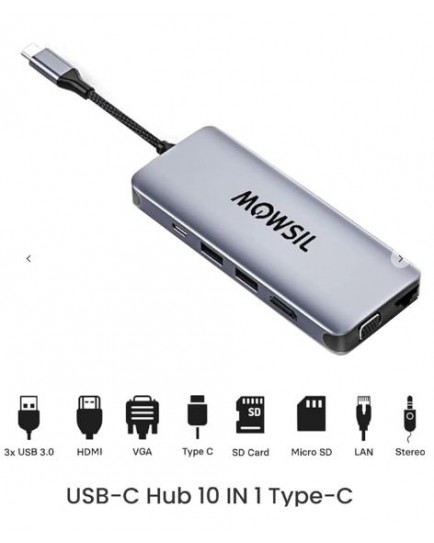 Mowsil USB-C Hub 10 IN 1 MOCHB10