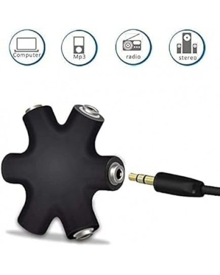HAYSENSER AUDIO SPLITTER- 5 Ports for 3.5mm Devices HAYSENSER AUDIO SPLITTER- 5 Ports for 3.5mm Devices