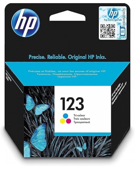 Hp 123 Tri-Colour Original Ink Cartridge Hp 123 Tri-Colour Original Ink Cartridge
