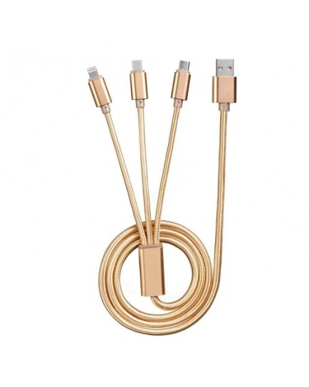 Tuttonica TUTTO-C101 3 in 1 Fast Charging & Data Sync Cable Tuttonica TUTTO-C101 3 in 1 Fast Charging & Data Sync Cable