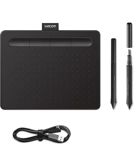 Wacom Intuos Small Black Graphic Tablet for Painting, Sketching and Photo Retouching – Ideal for Work from Home & Remote Learning | CTL-4100K-N Wacom Intuos Small Black Graphic Tablet for Painting, Sketching and Photo Retouching – Ideal for Work from Home & Remote Learning | CTL-4100K-N