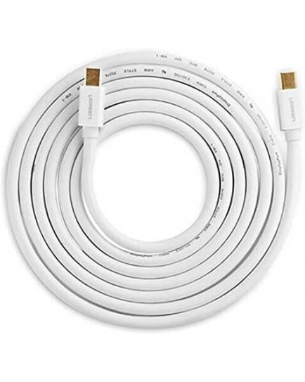 UGREEN Mini DP Male to Male Cable 2m (White) 10429 UGREEN Mini DP Male to Male Cable 2m (White) 10429