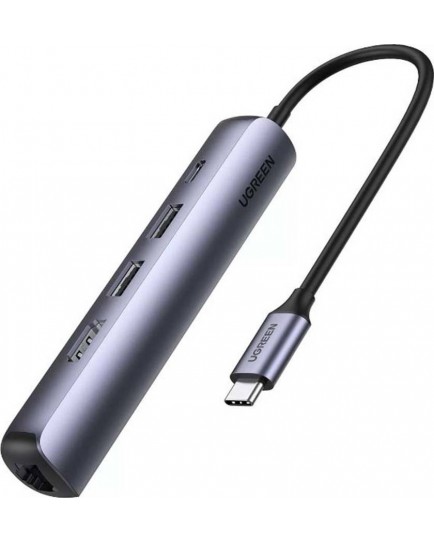 UGREEN USB-C to 2*USB 3.0+HDMI+RJ45 Ethernet Adapter+PD (5 in 1) 10919 UGREEN USB-C to 2*USB 3.0+HDMI+RJ45 Ethernet Adapter+PD (5 in 1) 10919