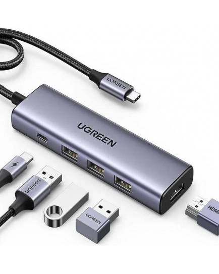 UGREEN USB-C To HDMI+3*USB 3.0 A+PD Power Converter(4k@60Hz) 15597 UGREEN USB-C To HDMI+3*USB 3.0 A+PD Power Converter(4k@60Hz) 15597