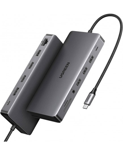 UGREEN Revodok Pro 313 13 in 1 USB-C to 2*USB-A 3.2+2*USB-A 3.0+1*USB-C 3.2+2*HDMI+DP+RJ45 Gigabit+SD&TF +3.5mm+PD port Converter 15978 UGREEN Revodok Pro 313 13 in 1 USB-C to 2*USB-A 3.2+2*USB-A 3.0+1*USB-C 3.2+2*HDMI+DP+RJ45 Gigabit+SD&TF +3.5mm+PD port Converter 15978
