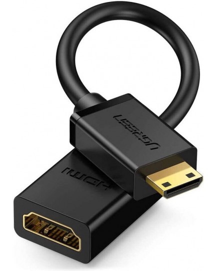 UGREEN Mini HDMI Male to HDMI Female Adapter Cable 22cm (Black) 20137 UGREEN Mini HDMI Male to HDMI Female Adapter Cable 22cm (Black) 20137