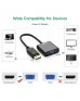 UGREEN DP Male to VGA Female Converter (Black) 20415 UGREEN DP Male to VGA Female Converter (Black) 20415