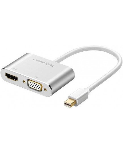 UGREEN Mini DP to HDMI + VGA Converter (Silver) 20421 UGREEN Mini DP to HDMI + VGA Converter (Silver) 20421
