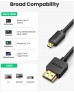 UGREEN Micro HDMI to HDMI Cable 2m (Black) 30103 UGREEN Micro HDMI to HDMI Cable 2m (Black) 30103
