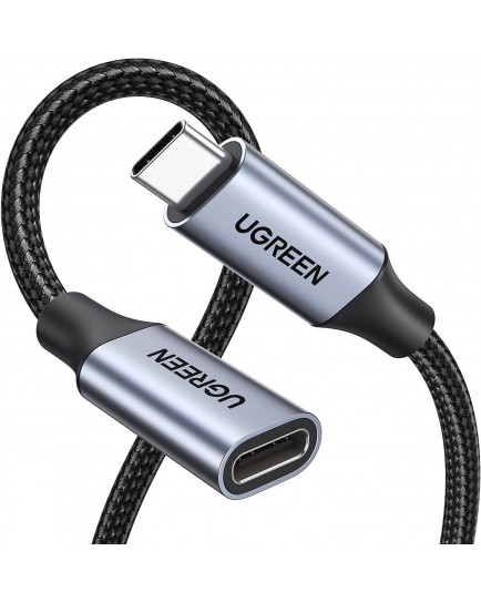UGREEN USB-C Male to USB-C Female Gen2 Alu Case Braided Extension Cable 1m (Space Gray) 30205 UGREEN USB-C Male to USB-C Female Gen2 Alu Case Braided Extension Cable 1m (Space Gray) 30205