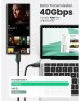 UGREEN USB-C to USB-C Thunderbolt 4 Cable 0.8m (Black) 8K 30389 UGREEN USB-C to USB-C Thunderbolt 4 Cable 0.8m (Black) 8K 30389