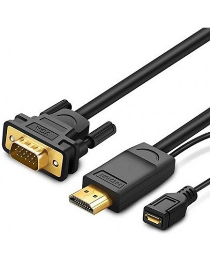 UGREEN HDMI to VGA Converter Cable 1.5m (Black) 30449 UGREEN HDMI to VGA Converter Cable 1.5m (Black) 30449