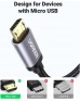 UGREEN Micro USB Data Cable Aluminum Case with Braid 2m (Black gray) 30652 UGREEN Micro USB Data Cable Aluminum Case with Braid 2m (Black gray) 30652