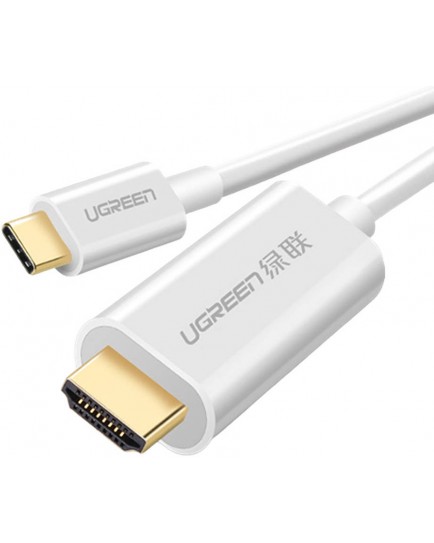 UGREEN USB Type C to HDMI Cable Male to Male ABS Case 1.5m (White) 30841 UGREEN USB Type C to HDMI Cable Male to Male ABS Case 1.5m (White) 30841