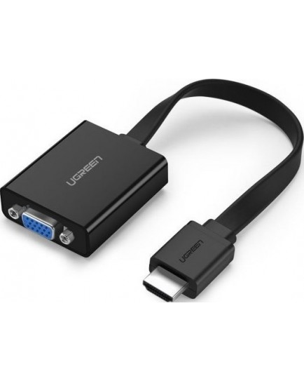 UGREEN HDMI to VGA Converter 25cm with Audio port (Black) 40248 UGREEN HDMI to VGA Converter 25cm with Audio port (Black) 40248