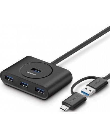 UGREEN USB 3.0 Hub with USB-C Port 1m (Black) 40850 UGREEN USB 3.0 Hub with USB-C Port 1m (Black) 40850